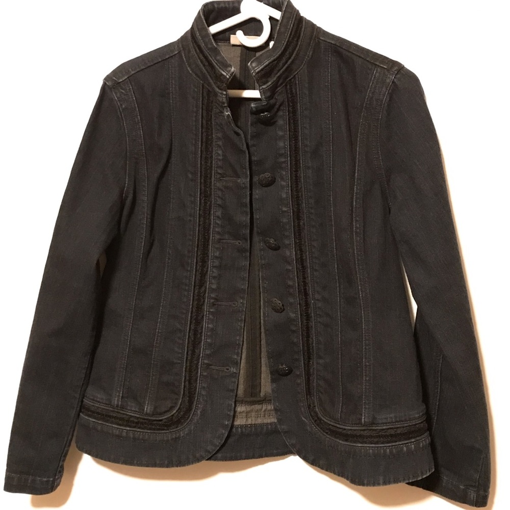 Chico’s Size 1 Platinum Womens Denim Jacket
